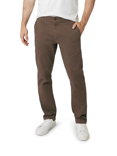 Chaps Men's Khaki Pants - Slim Fit Comfort Stretch Cotton Pant - Casual Chinos with Flex Waistband for Men