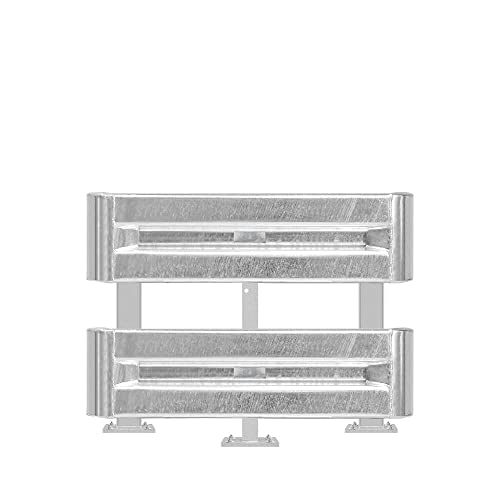 3-seitiges Säulenschutz-Komplett-Set M75-2SP, außen 112x96 cm, innen 66x73 cm, Stahl, B-Profil Cover