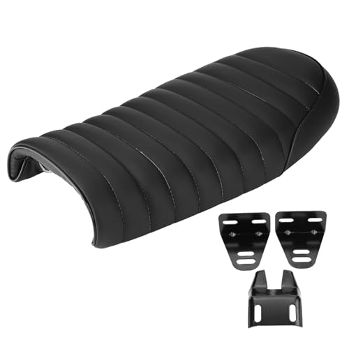 Selle Moto Scrambler Asiento Cafe Racer Asiento Cafe Racer Sedile Per Moto Vintage, Cuscino Sella Piatto Moto Vintage In Pelle Pu Per Racer Cg125 Gn Cg Cb400ss(Sezione D) Adatto Per Ca