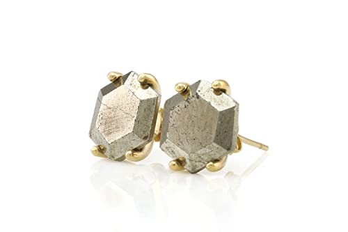 Boucles d'oreilles pyrite de fer : finis les bijoux ternes avec ces formes géométriques