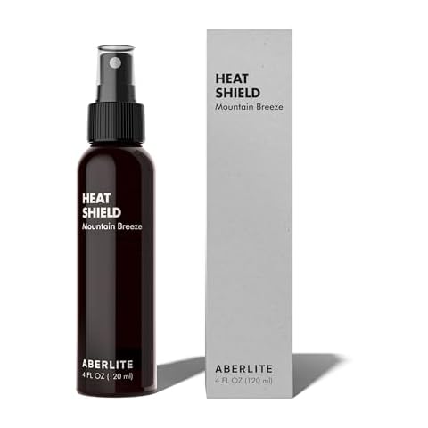 Aberlite Heat Shield Heat Protectant Spray, 4oz - Argan Oil Scent, Moisturizes, Softens and Protects Hair from Heat Damage, Made with 100% Natural Ingredients, Ideal for Men and Women Cover