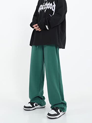 Womens Wide Leg Sweatpants Casual Loose Yoga Pants Comfy Lounge Joggers Baggy Sweatpants Pockets Green #TOP5