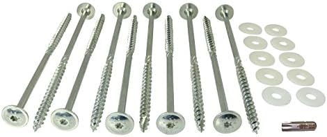 Kit de camping 10 x 300 mm – Lot de 10 sardines à visser en acier inoxydable A2 pour une fixation facile des tentes
