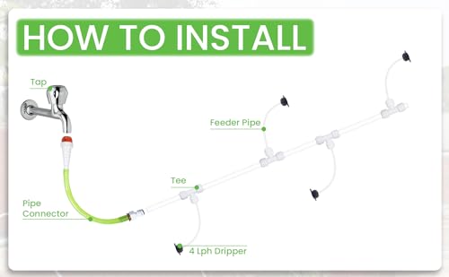 Image of BHAGIRATH-White Drip Irrigation Pipe Kit for Plants | Complete Drip Watering System for Home Garden, Balcony, and FarmingIrrigation Garden Watering Drip Kit (100 Plants)