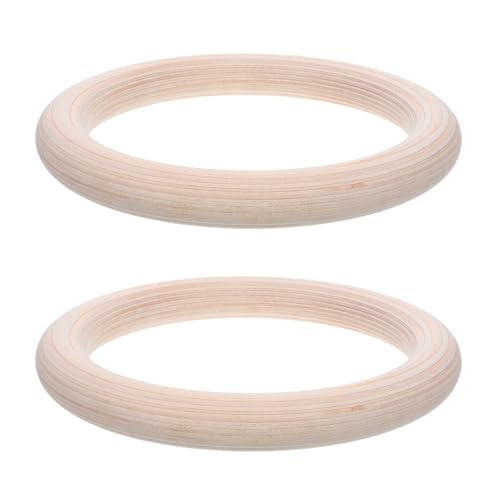Anillas de Gimnasia de Madera FOMIYES 2 pcs para Entrenamiento