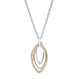 Verschluss: Karabiner Fossil Halskette Für Frauen, Länge: 17,7 Cm + 19 Cm Gold, Rose Gold, Silber, Tri-Tone Cz, Edelstahl Halskette, JF02779998