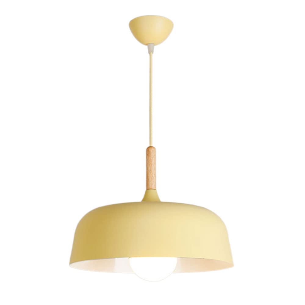 LYMSXAZOU Modern Minimalist Pendant Light - Creative Single-Head Wooden Chandelier Stylish Macaron Lighting Fixture for Home Decor Contemporary Ceiling Lamp Unique Design