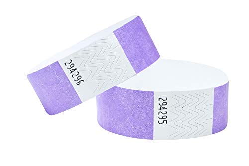 J&R Wristbands Paper Like Made from Tyvek. 1000 Pack Lavender — image 1