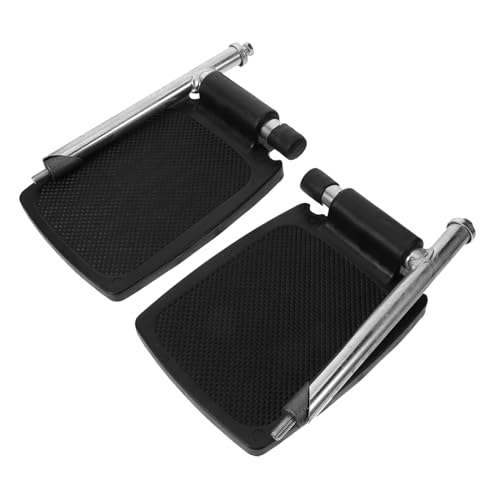 Anneome 頑丈なアルミ合製車椅子フットレスト 折りたたみ式軽量ペダル 交換用車椅子脚踏み 複対応 簡単取り付けで持ち運び便利