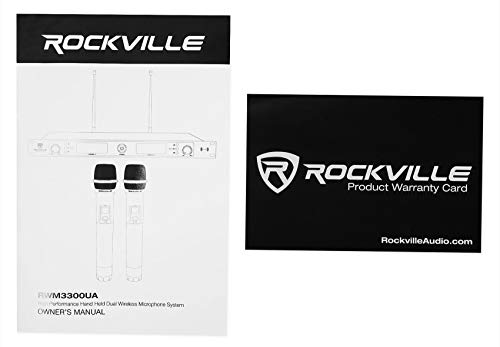 Rockville 200 Channel Uhf Wireless Dual Handheld Microphone Mic System (Rwm3300Ua) #TOP6