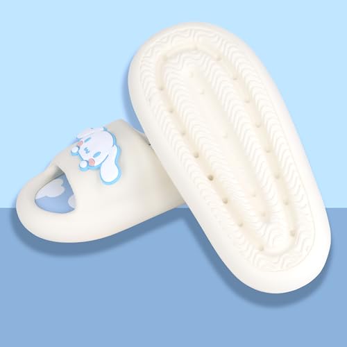 Cartoon Slides for Women Girls Boys Cute Big Ear Dog Open Toe Sandals Beach Water Pool Shoes Cow Print Slippers Non-Slip House Bathroom Shower Sandals4
