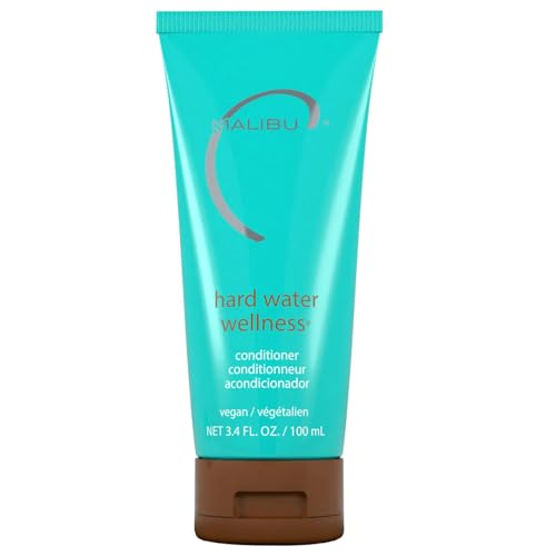 Malibu C Hard Water Hair Conditioner for Build Up - Travel Size, Sulfate Free Moisturizing Formula for Dry Damaged Hair - Shields Against Minerals, Infuses Moisture, Restores Shine - Vegan, 9oz