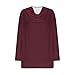 Women's Cowl Neck Shirts Long Sleeve Going Out Y2k Business Casual Loose Fit Tops Solid Color Fall Fashion Clothes S-2XL Wine