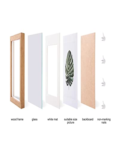 Dohomi 4 Pack Original Wood Shadow Box Frame 5X7 Picture Frame Wooden Photo Frames Glass Surface Internal Depth 0.6 Inches For Wall Or Tabletop #TOP3