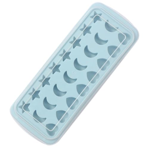 Molde para cubitos de hielo de silicona color azul cielo miniatura 1