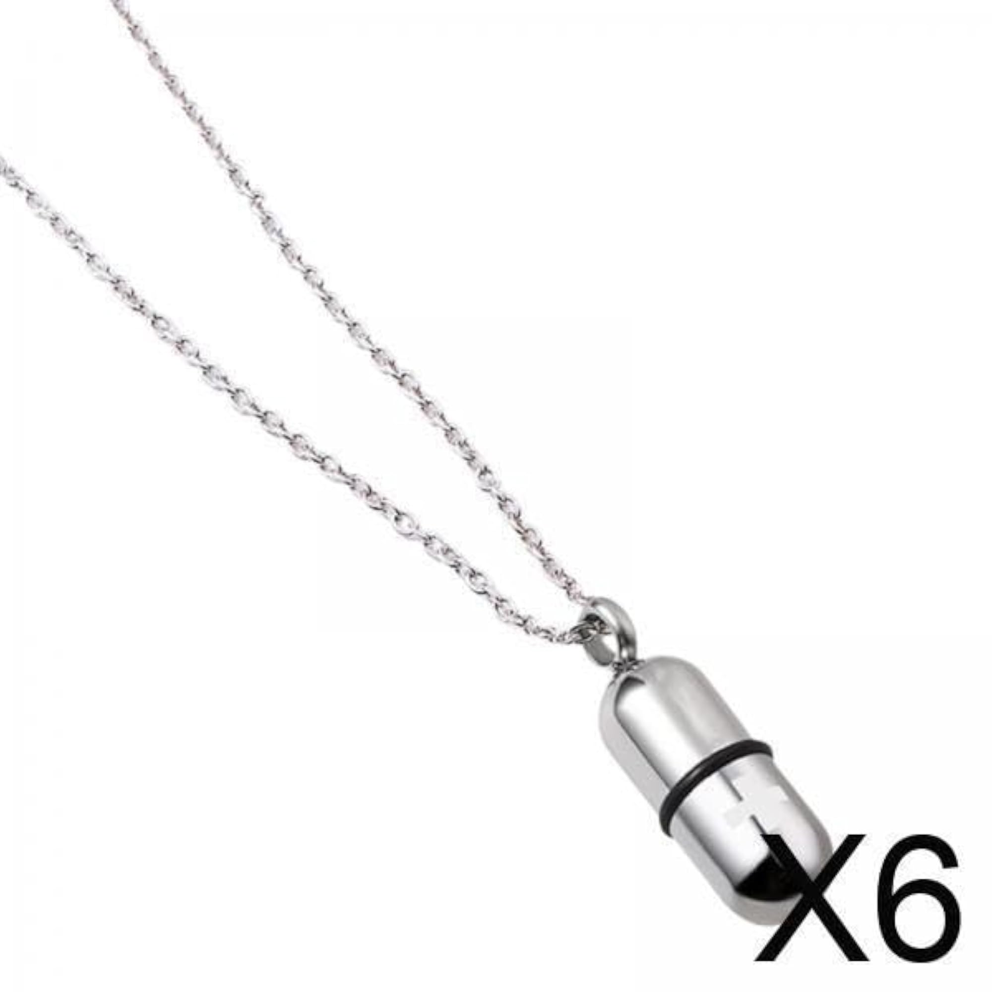 Mini Urn Keepsake Pendant Necklace for Cats and Dogs, Titanium Steel