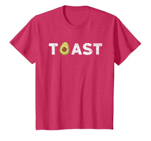 Avocado Toast T-Shirt, Youth, Red Heather, X-Small