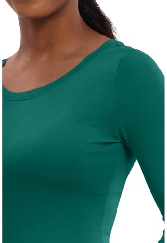 Image of Healing Hands Underscrub Long Sleeve Women Knits Scrub Tops | Soft Cotton Blend Knit, Breathable Stretch Comfort, Machine Wash, Easy Care Fabric, Ideal For Layering Under Scrubs