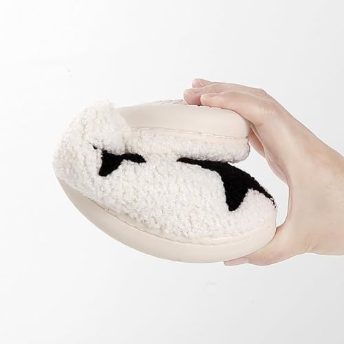 Womens Mens Home Slippers Memory Foam Soft Slip On Non-Slip Fuzzy Outdoor Indoor House Slippers4