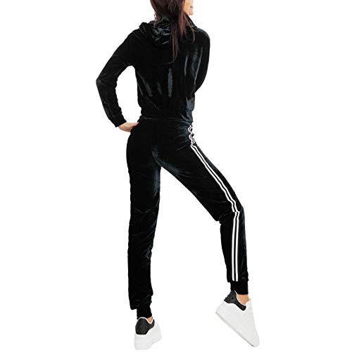 Survêtement femme noir ensemble de jogging confortable taille unique