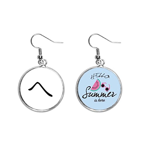 Pendientes de sandía estilo katakana japonés ideales para looks de playa y terrazas