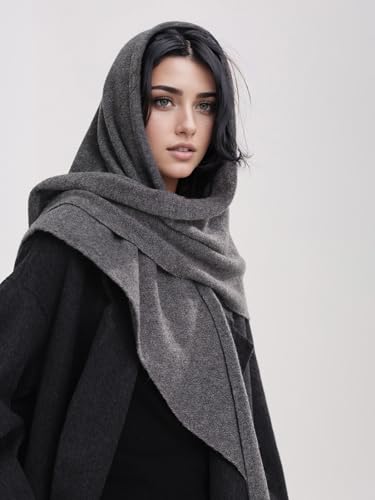 Women's Solid Color Scarf with Loop, Elegant Versatile Casual Soft Comfortable Shawl for Fall Winter3