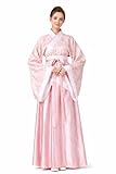 Lazutom Women's Ancient Chinese Traditional Hanfu Dress Fancy Dress Christmas Party Dress (L, Pink)