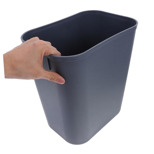 Bote de basura rectangular Garneck 15 L plástico gris miniatura 6