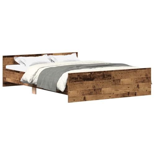 vidaXL Estructura de Cama sin colchón Madera Antigua 120x190 cm, Muebles de Dormitorio, Base de Cama, Cama Doble, Cama, armazón de Cama