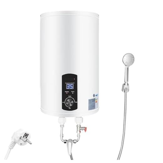 OUBUBY Caldera eléctrica de 30 litros, calentador de agua caliente, 2000 W, 220 V, suspensión de pared, calentador de agua eléctrico, ahorro de energía, calefacción, recipiente interior esmaltado