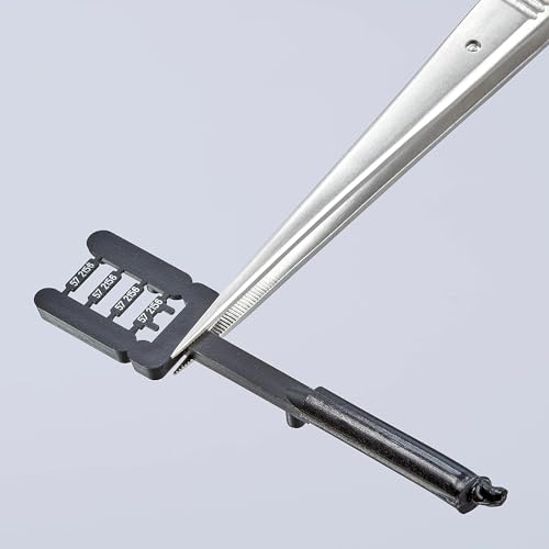 KNIPEX Präzisionspinzette mit Führungsstift spitze Form Geriffelt rostfrei, antimagnetisch, säurefest 155 mm, 92 22 35