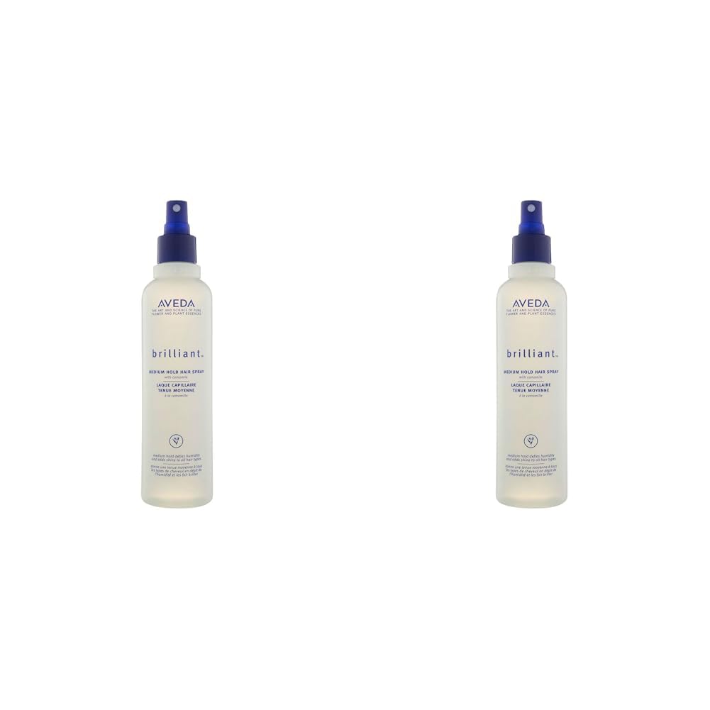 Aveda Brilliant Medium Hold Hair Spray for Unisex - 8.5 oz Hairspray (Pack of 2)