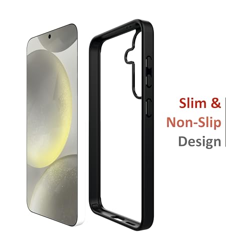 Image of Thermoplastic Polyurethane Case For Samsung Galaxy S24,[Anti-Yellowing Technology] [Military Grade Drop Protection] Shockproof Slim Hybrid Phone Case For Samsung Galaxy S24 5G-Carbon Black