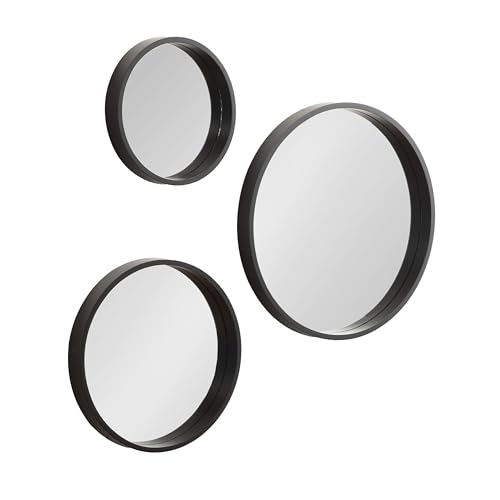Kate and Laurel Travis Modern Round Wall Mirror Set, Set of 3, Va...