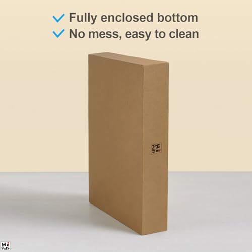 Large Cat Scratcher Bed with Oval Curved Nesting Design, Sink-Inspired Shape, Rectangular Edges for Easy Cleaning, Corrugated Cardboard with Kraft Paper, for Indoor Cats - Image 5