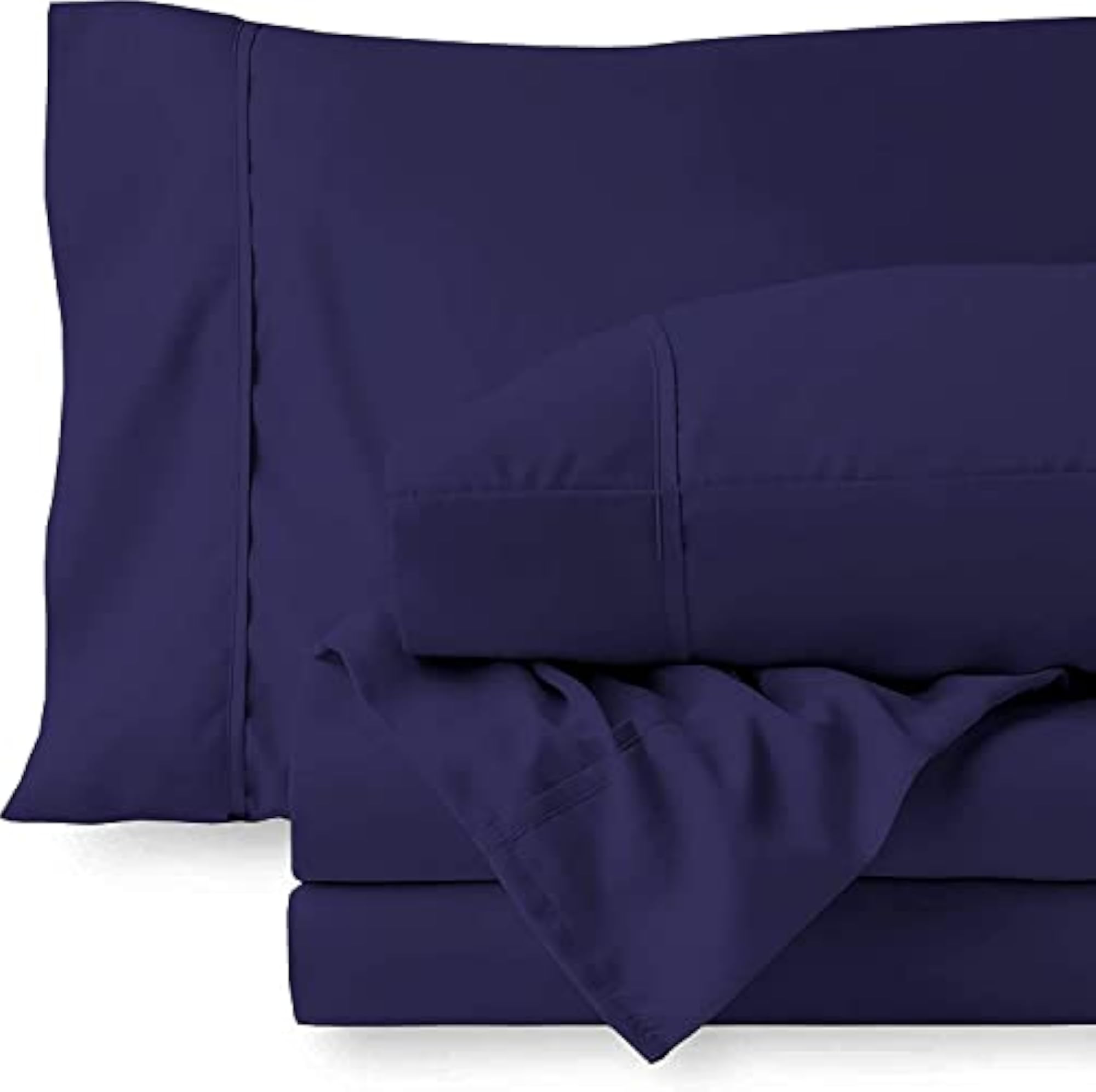 4 PC Bamboo Set- 8-inch Deep Pocket Fitted BedSheet