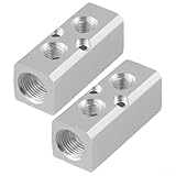 2-Wege-Luftverteiler mit 4 Anschlüssen und 1,27 cm für NPT-Gewindeanschluss für pneumatische Luftkompressoren der SY30-Serie