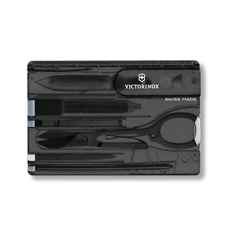 Victorinox Schweizer Taschenmesser, Swiss Card Classic, Multitool in Kreditkartenformat, 10 Funktionen, Spitzklinge, Schere