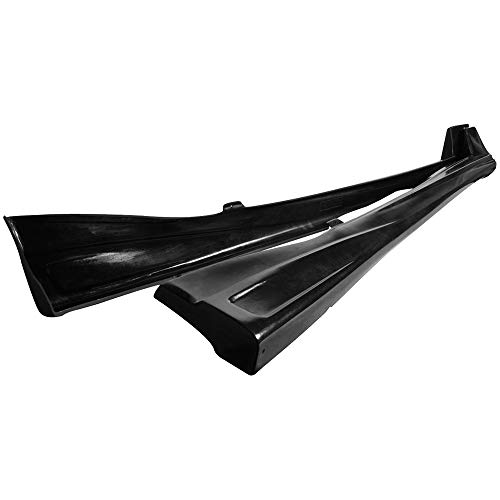 Side Skirts Compatible With 2000-2005 TOYOTA CELICA, VIP Style PU Black Side Bottom Line Extension by IKON MOTORSPORTS, 2001 2002 2003 2004