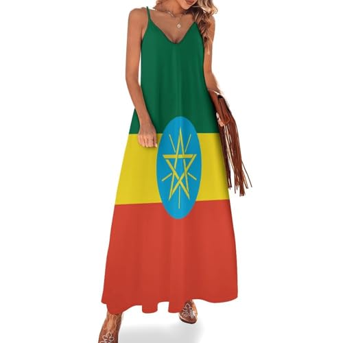 Robe longue drapeau éthiopien idéale pour vos soirées d'été et vacances à la plage