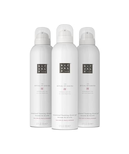 RITUALS The Ritual of Sakura Pack Ahorro con 3 Espumas – Geles con Flor de Cerezo y Almendra Dulce, Gel Renovador – 3 x 200 ml