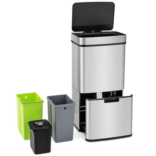 Caneca de basura para cocina con sensor de movimiento 19 gal
