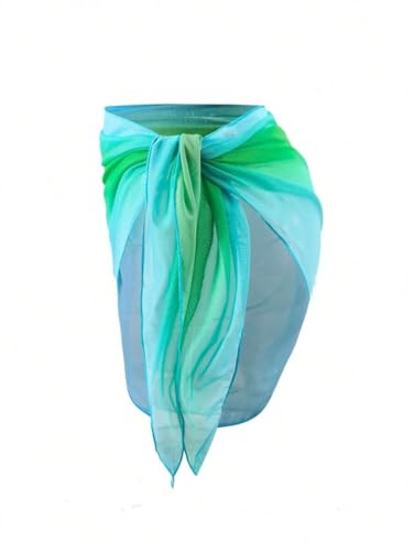 Image of ZAFUL Boho Beach Cover Ups for Women Sarong Coverups Sheer Bikini Chiffon Wraps Skirts for Swimwear