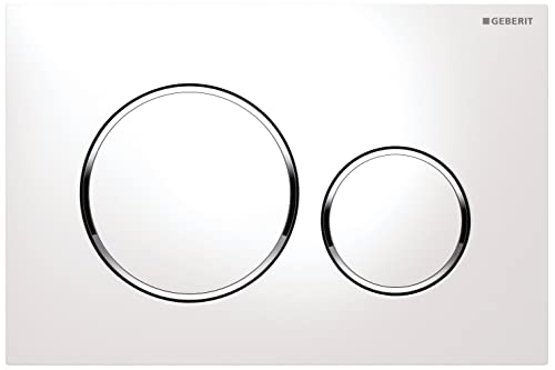 Geberit Plaque de déclenchement 115.882.KJ1 Sigma 20 - Chromé et blanc