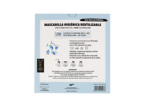 Wiederverwendbare Kindermaske UNE 0065 mit Jappy-Logo