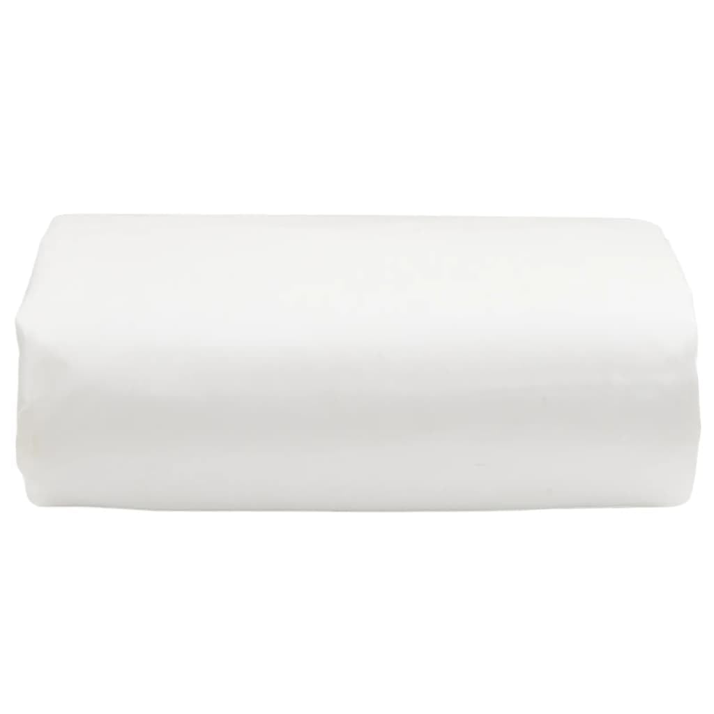 Lona resistente de 5 x 8 m, color blanco, 650 g/m², lona recubierta de PVC, para muebles de jardín, leña y remolques