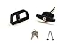 Black T-Handle Lock, 2 Keys, 4-1/2" Stem, Shed, Barn, Playhouse & Chicken Coop Door Lock
