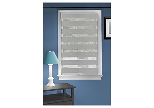 Cordless Celestial Sheer Double Layered Window Shade 23X72 - Heather Grey #TOP1