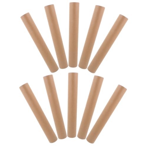 OFFSCH Portable Art Tube Set 10pcs Brown Cardboard Poster Tubes for Mail Storage Transport of Paintings