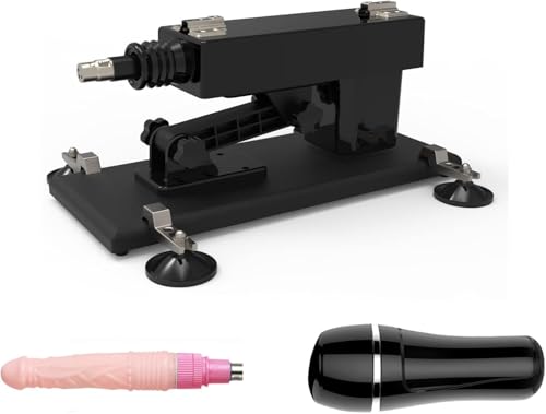 Eroticon Jeremy Sex Machine | Tragbare Liebesmaschine mit Dildo & Masturbator für Frauen, Männer und Paare | Einstellbarer Winkel | Leistungsstarker Motor | Diskrete Verpackung | 3 XLR-Stecker